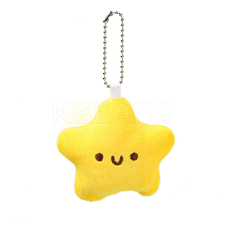Cute Star Plush Pendant Decoration LS-AJEW-U004-01-1