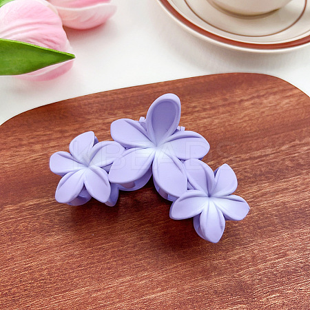 Candy Color Three Flower Plastic Claw Hair Clips PW-WG6FDF6-02-1