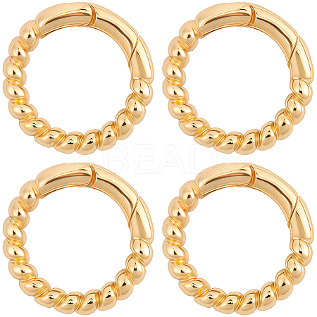 6Pcs Brass Spring Gate Clasps FIND-SC0020-67B-1