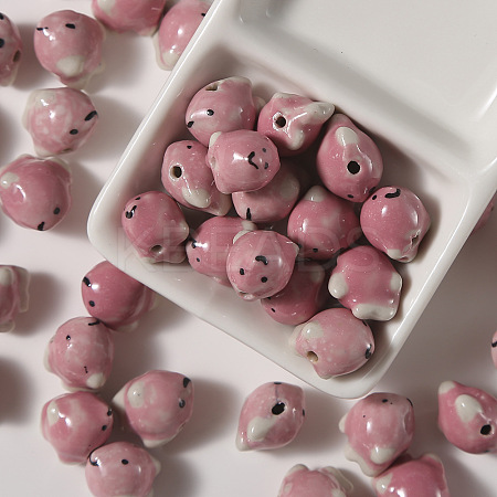 Pearlized Handmade Porcelain Beads for Necklaces Bracelets Making PORC-TAC0009-05F-1