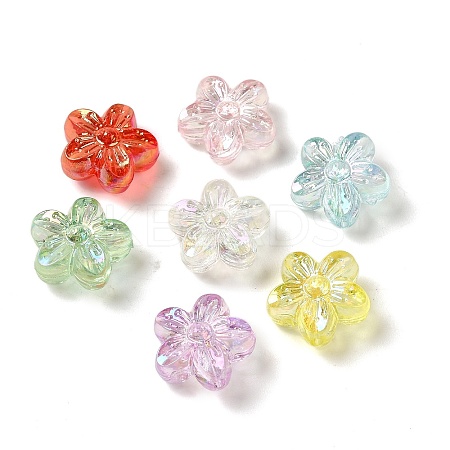 UV Plating Acrylic Beads OACR-G036-08-1