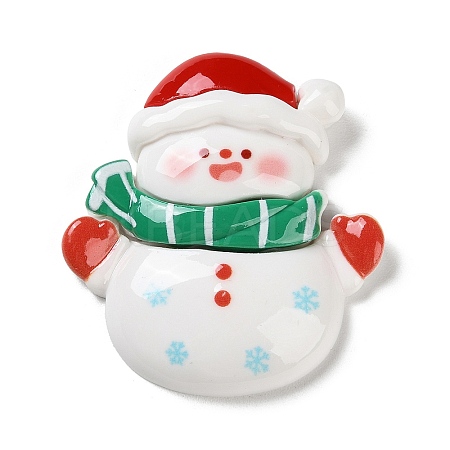 Christmas Theme Opaque Resin Cabochons RESI-F053-A04-1