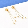 Butterfly 304 Stainless Tassel Steel Stud Earrings EJEW-H175-05G-2