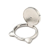 Alloy Cat Cell Phone Holder Stand Findings AJEW-E046-02P-3