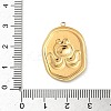 304 Stainless Steel Epoxy Resin with Natural Shell and Sequins Inside Pendants STAS-L026-17G-K04-3