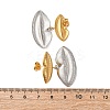 Two Tone Lip 304 Stainless Steel Dangle Stud Earrings EJEW-Z109-02GP-5