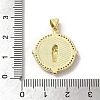 Brass Pave Shell Pendants KK-I708-16L-G-3
