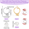 12Pcs 2 Color Brass Clip-on Earring Converters Findings KK-BBC0010-05-2