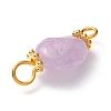 Natural Lavender Amethyst Links Connectors PALLOY-JF01091-03-3