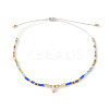 Adjustable Glass Seed Bead Braided Bead Bracelets for Women MX1312-5-1