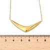 304 Stainless Steel V Shaped Pendant Necklaces for Women LS-NJEW-Z086-01G-3