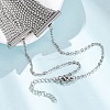 304 Stainless Steel Ball Chain Multi Layered Necklaces for Women NJEW-G194-02P-3