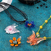 DIY Flower and Butterfly Necklace Making Kit DIY-KS0001-34-7