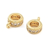 Rack Plating Brass Micro Pave Cubic Zirconia Tube Bails LS-KK-Z052-01G-2