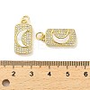 Brass Micro Pave Cubic Clear Zirconia Pendants KK-K365-26G-3