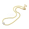 Crystal Rhinestone Butterfly Pendant Necklace with Herringbone Chains LS-NJEW-I116-01G-2