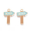 Beach Theme Alloy Enamel Pendants LS-ENAM-T022-33J-1