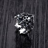 Alloy Pirate Skull Open Ring SKUL-PW0004-15-2