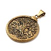 304 Stainless Steel Big Pendants LS-STAS-D091-12AG-2
