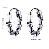 316 Stainless Steel Thorns Hoop Earrings for Men Women EJEW-SZ0001-96-2