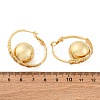 Round Brass Hoop Earrings EJEW-R025-05G-5