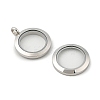 304 Stainless Steel Floating Locket Pendants X-STAS-E443-41P-03-2