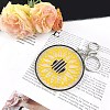 DIY Mother's Day Theme Flat Round with Sunflower Pendant Silicone Molds LS-SIMO-H010-03-1