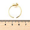 Ocean Theme Brass Micro Pave Cubic Zirconia Cuff Rings for Women RJEW-F184-17D-G-5