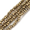 Electroplated Synthetic Non-Magnetic Hematite Beads Strands G-C136-K01-01-1