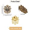 12Pcs 3 Colors Alloy Shield Crown Brooch Pin JEWB-CA0001-17-2
