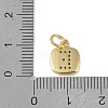 Rack Plating Brass Micro Pave CLear Cubic Zirconia Charms KK-E110-14G-E-3