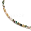 Natural Indian Agate Beaded Necklaces for Women NJEW-JN03789-03-4