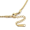 Ion Plating(IP) 304 Stainless Steel Rope Chain Necklace for Men Women X-NJEW-M200-04G-3