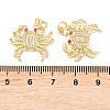 Brass Micro Pave Cubic Zirconia Pendants KK-C162-087B-G-3