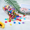 500Pcs 10 Colors Transparent Frosted Acrylic Pendants MACR-YS0001-03-6