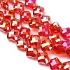 Electroplate Transparent Glass Beads Strands GL-CBA7A17-02A-01-2