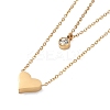 Ion Plating(IP) 304 Stainless Steel Cable Necklaces NJEW-G081-08G-1