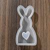 Rabbit Shape DIY Display Decoration Silhouette Silicone Molds DIY-K073-08C-2