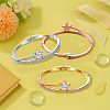 3Pcs 3 Colors Alloy Rhinestone Hinged Bangles for Women BJEW-HY0001-20-4