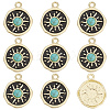 Rack Plating Alloy Enamel Pendants FIND-SC0003-84-1