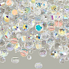114Pcs Transparent Electroplate Glass Beads GLAA-PA0001-17E-6