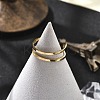 304 Stainless Steel Hollow Cuff Rings for Women RJEW-S395-01G-1