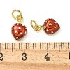 Real 18K Gold Plated Brass Enamel Charms KK-K392-02G-3