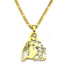 304 Stainless Steel Jesus with Cross Hollow Pendant Necklaces FS-WG1CC45-02-3