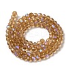 Electroplate Transparent Glass Beads Strands EGLA-A035-T4mm-L17-2
