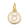 Real 18K Gold Plated Brass Enamel Charms KK-L216-001G-D-2