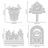 4Pcs 4 Styles Carbon Steel Cutting Dies Stencils DIY-DM0001-91-3