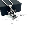 Retro Mythical 304 Stainless Steel Dragon Pendant Necklaces for Men Women XN5499-6