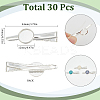 30Pcs Iron Alligator Hair Clip Findings IFIN-SC0001-70-2