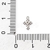 Brass Micro Pave Clear Cubic Zirconia Charms KK-V016-22D-P-3